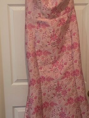 One shoulder formal gown for wedding or prom